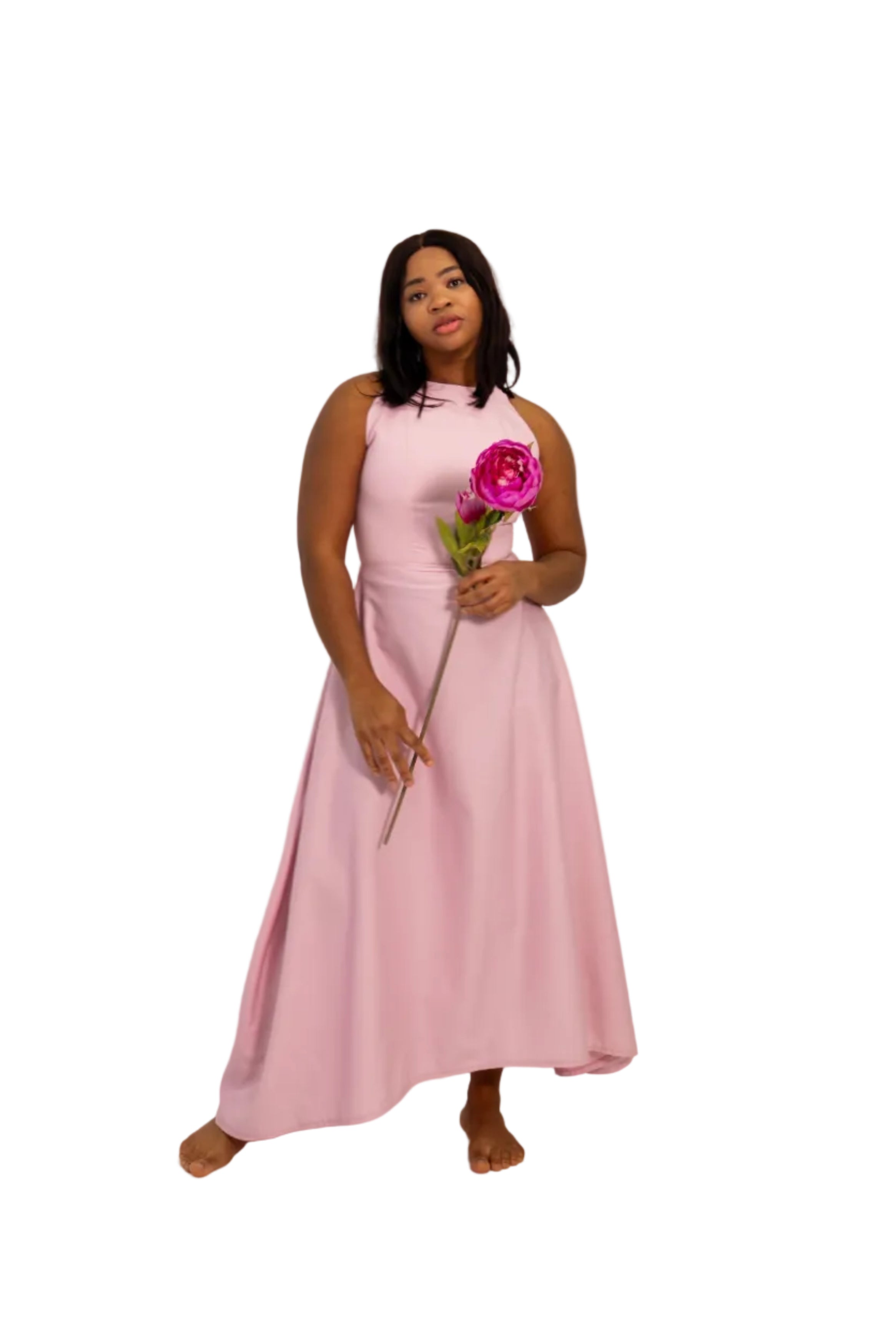 The pink dress