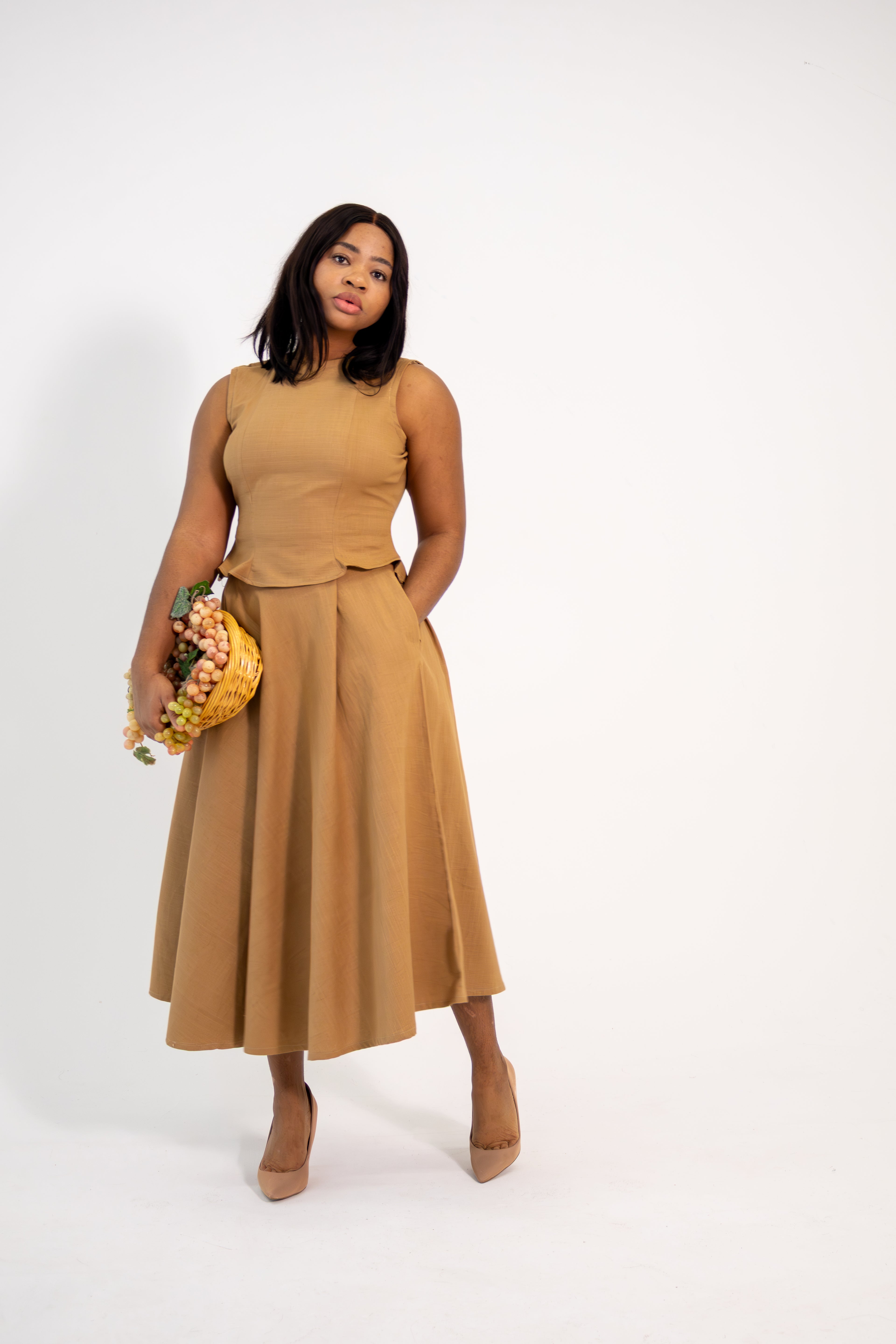 Beige two piece